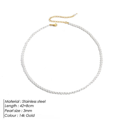 LOJAYEN Pearls Choker Necklace