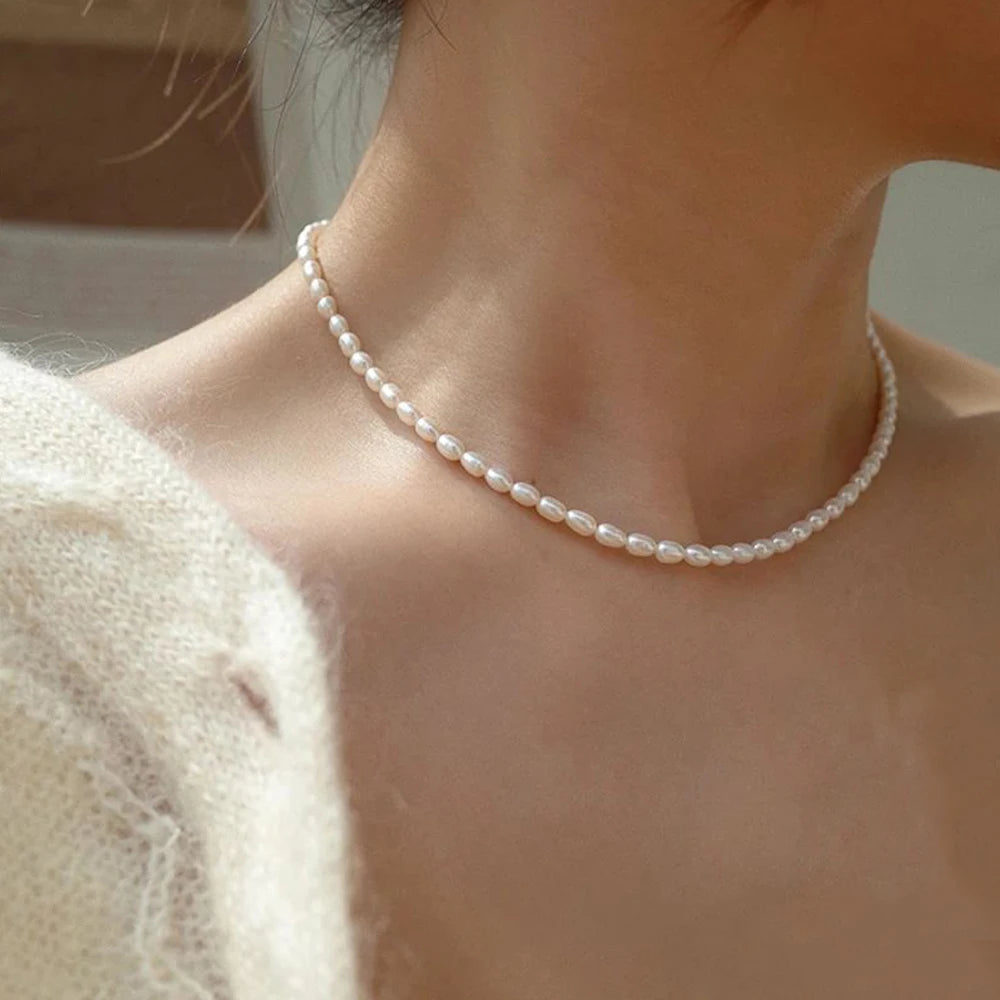 LOJAYEN Pearls Choker Necklace